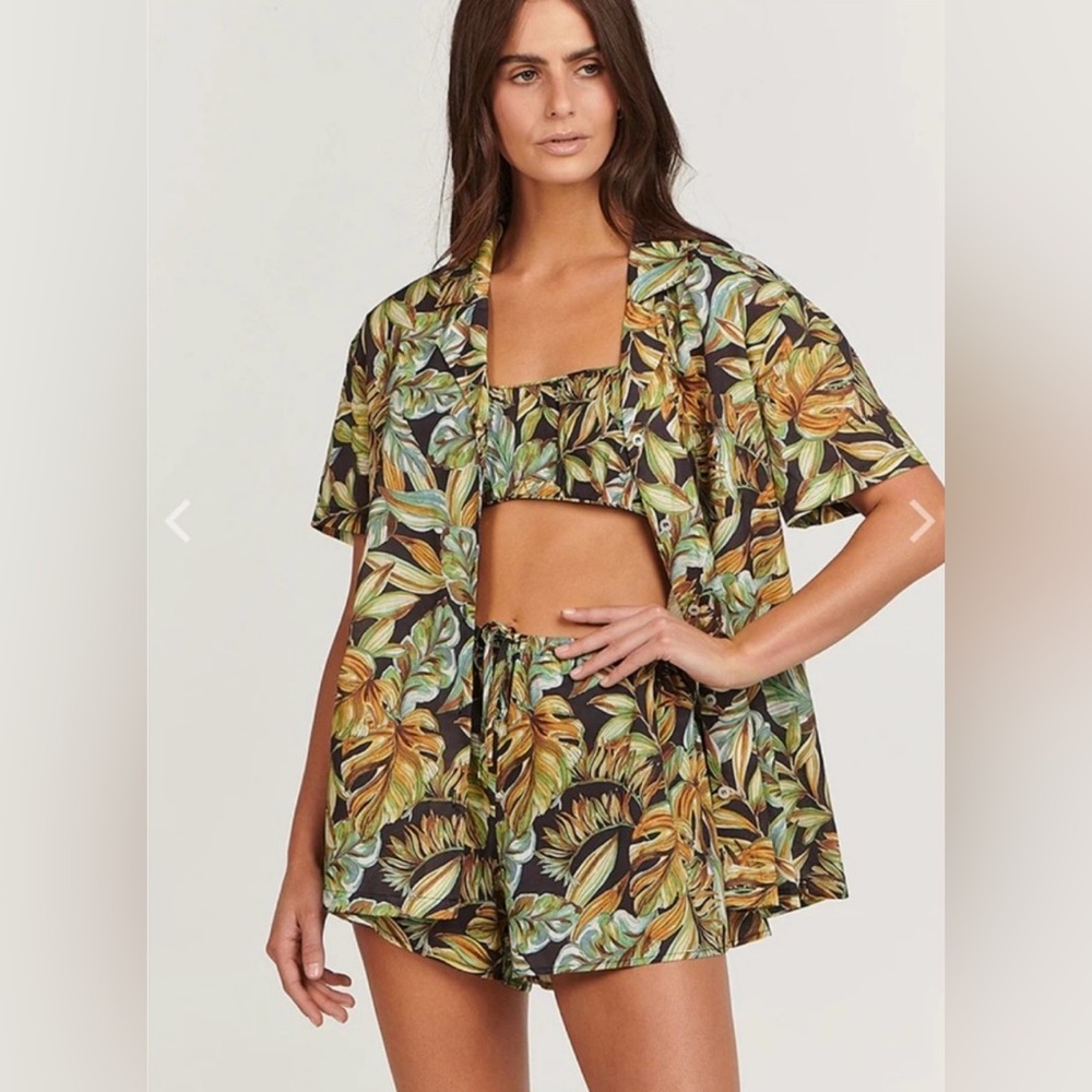 Charlie Holiday/Anthropologie Tropical Palm Harlow Shorts